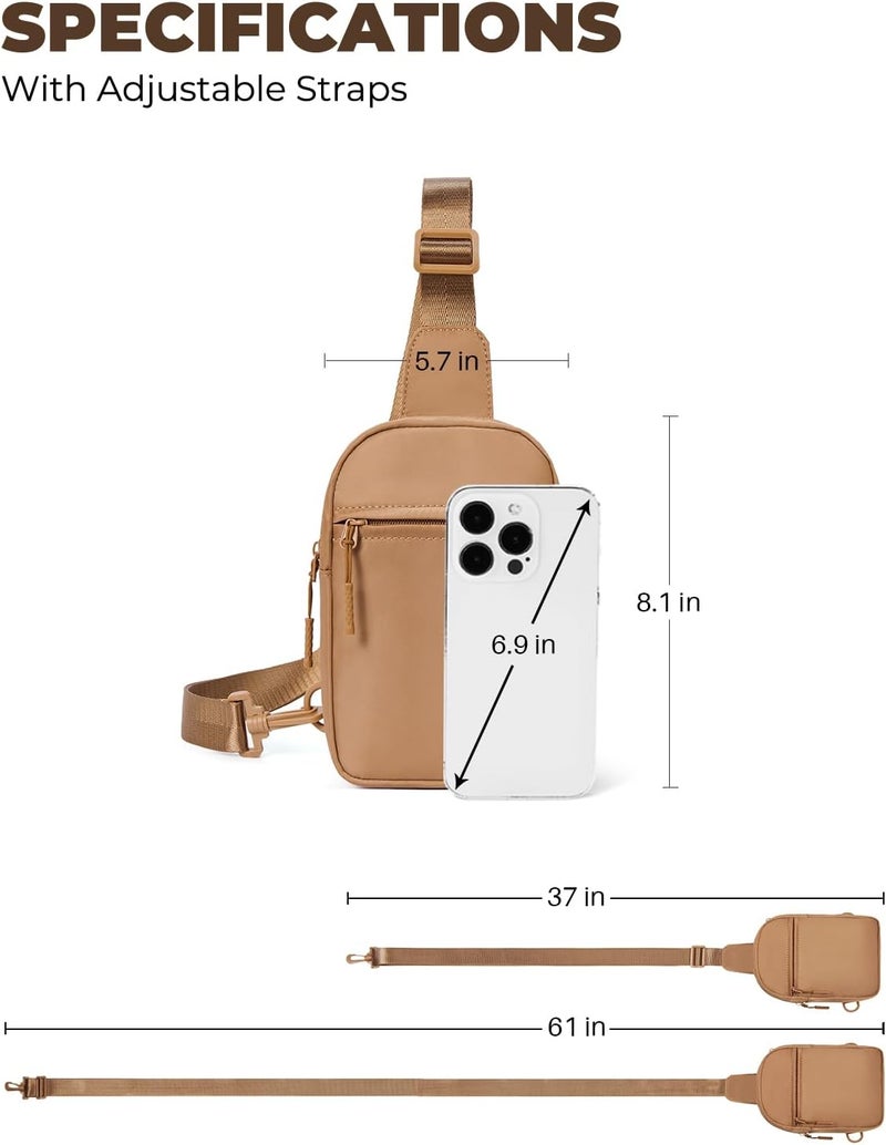 CHOLISS Small Sling Bag for Women and Men, Crossbody Bags Trendy Fanny Packs Chest Bag with Extended Strap - Image 5